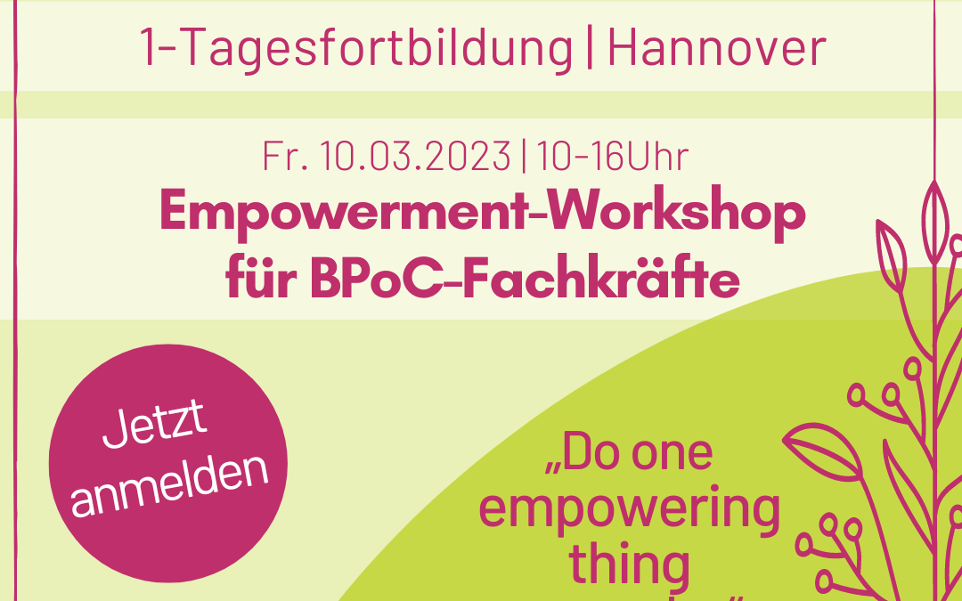 Empowerment-Workshop für BPoC-Fachkräfte – 1-Tagesfortbildung