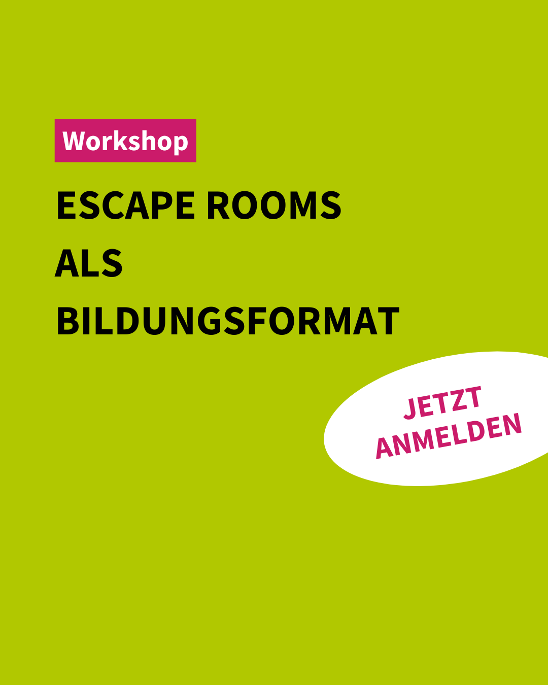 Workshop | Escape Rooms als Bildungsformat