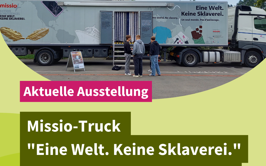 mobile LernErlenbnisAusstellung “Eine Welt. Keine Sklaverei.” in Niedersachsen unterwegs.